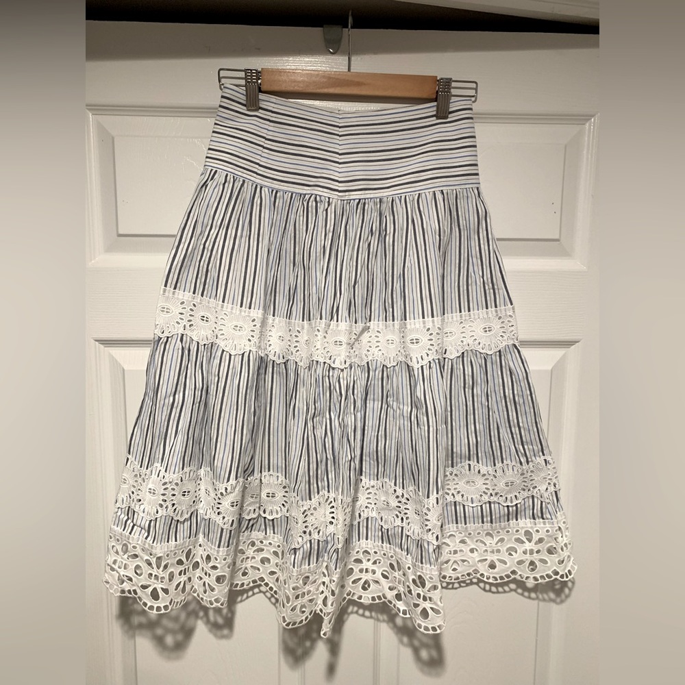 NWT Michael Kors Striped Tiered Skirt